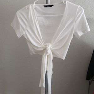 Wrap-around Tie Crop Top